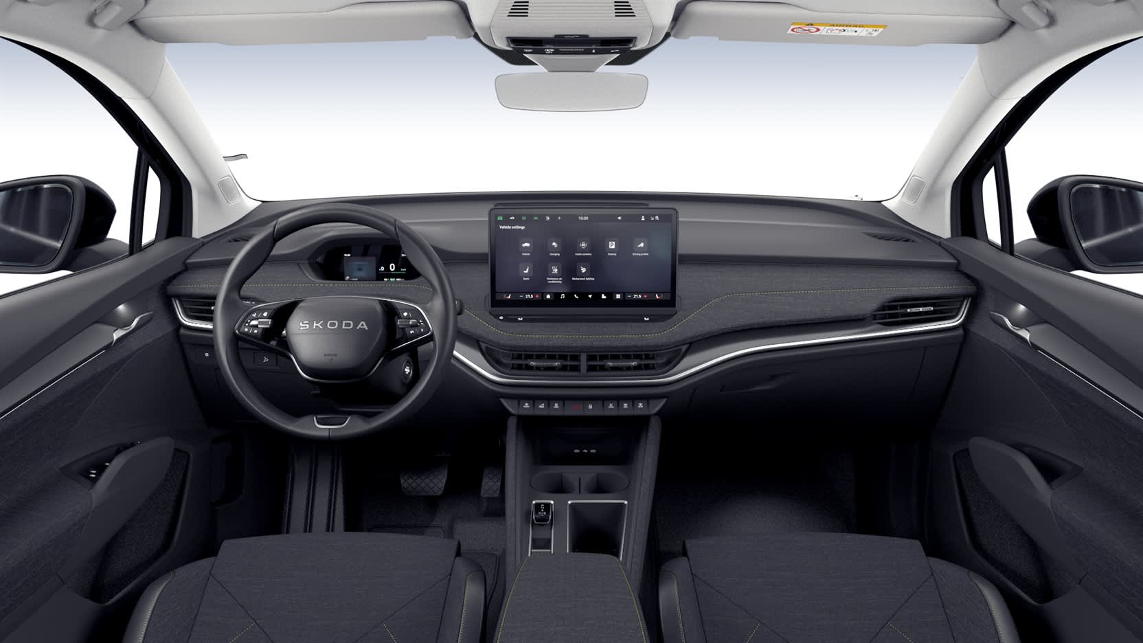 Ansicht des Armaturenbretts eines Skoda ELROQ