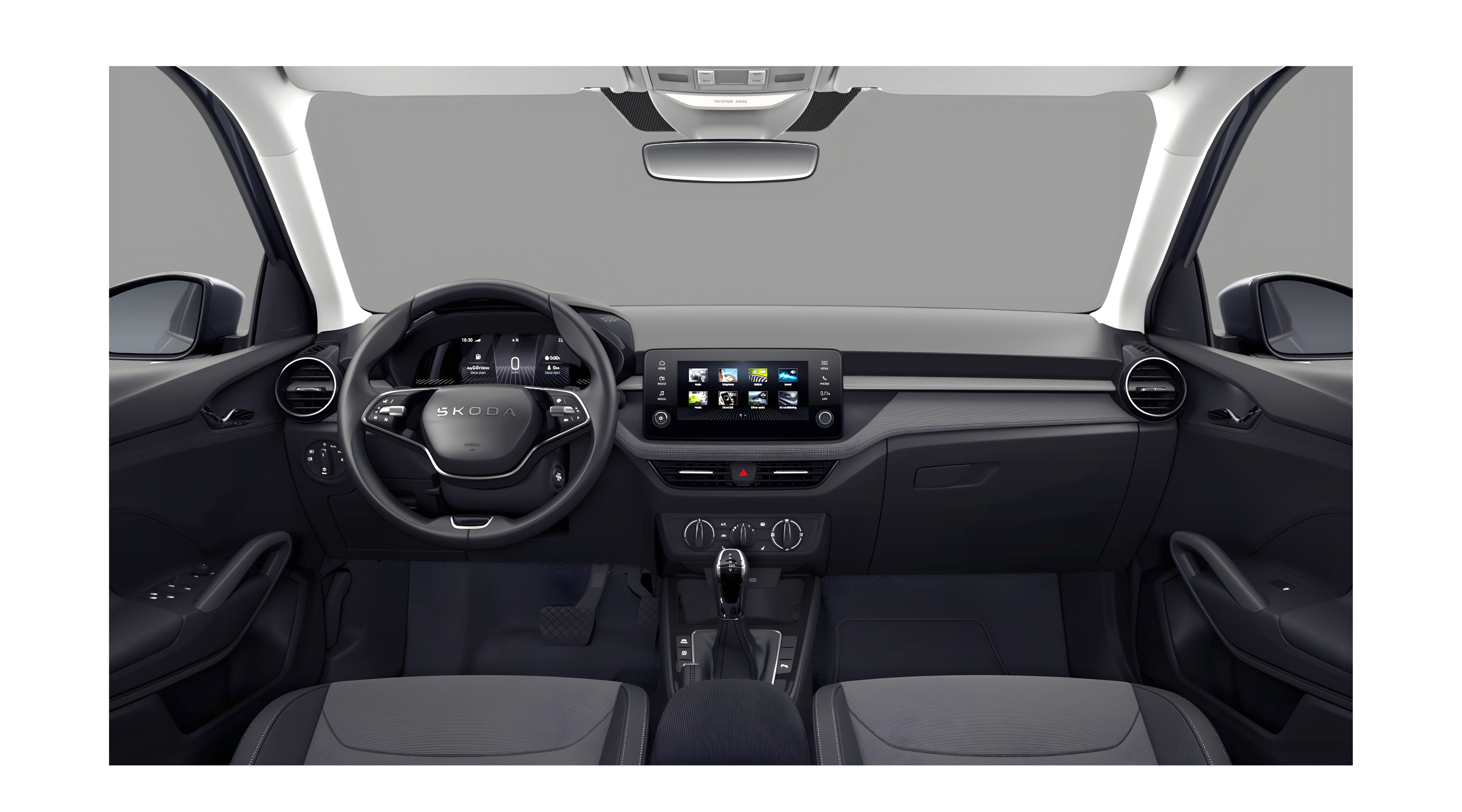 Armaturenbrett eines Skoda Fabia