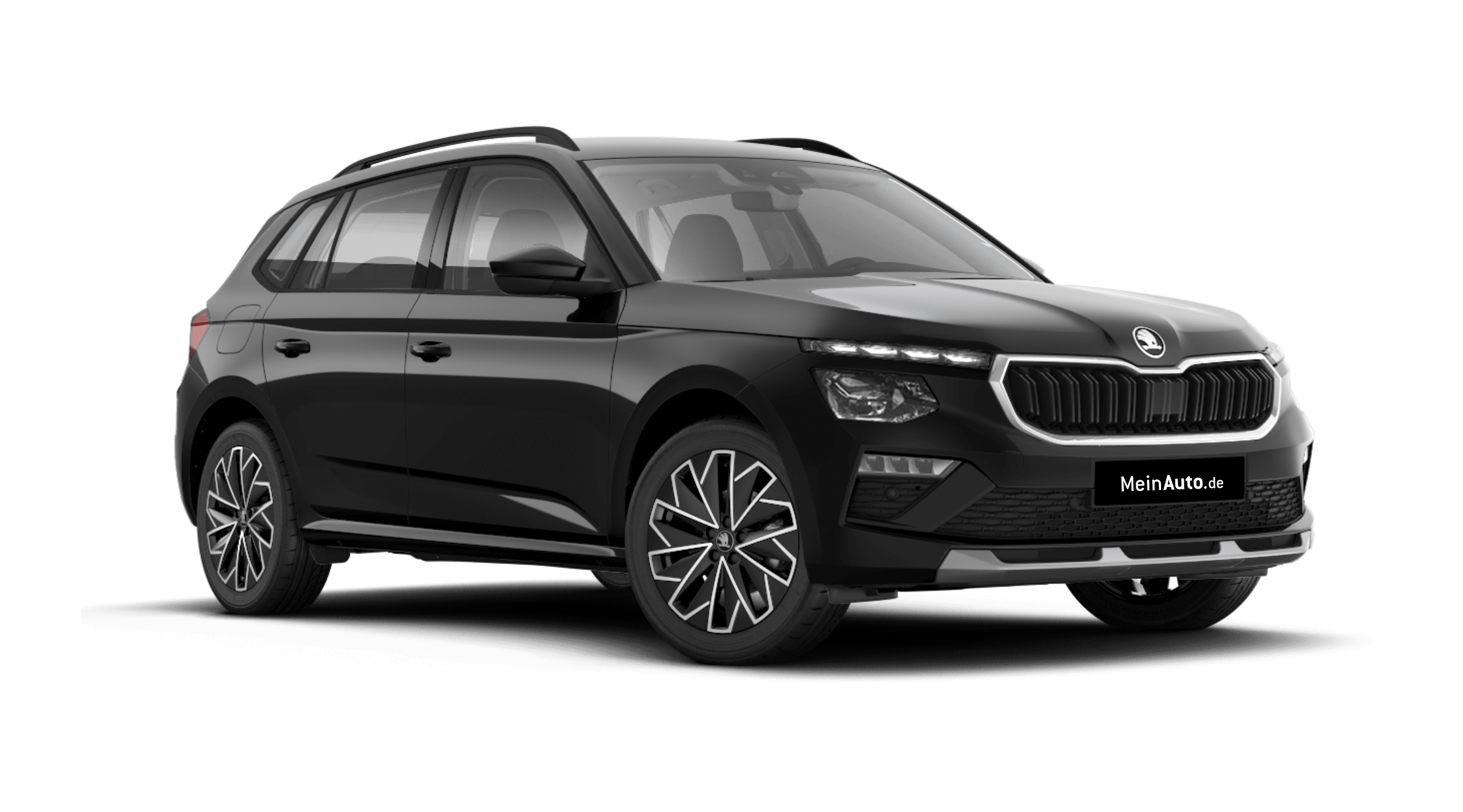 Schräge Frontansicht eines Skoda Kamiq, freigestellt