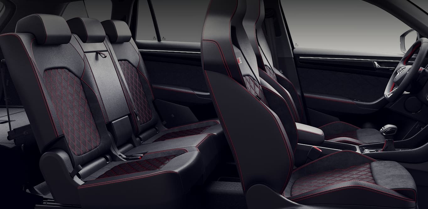 Ansicht der Rücksitze eines Skoda Kodiaq