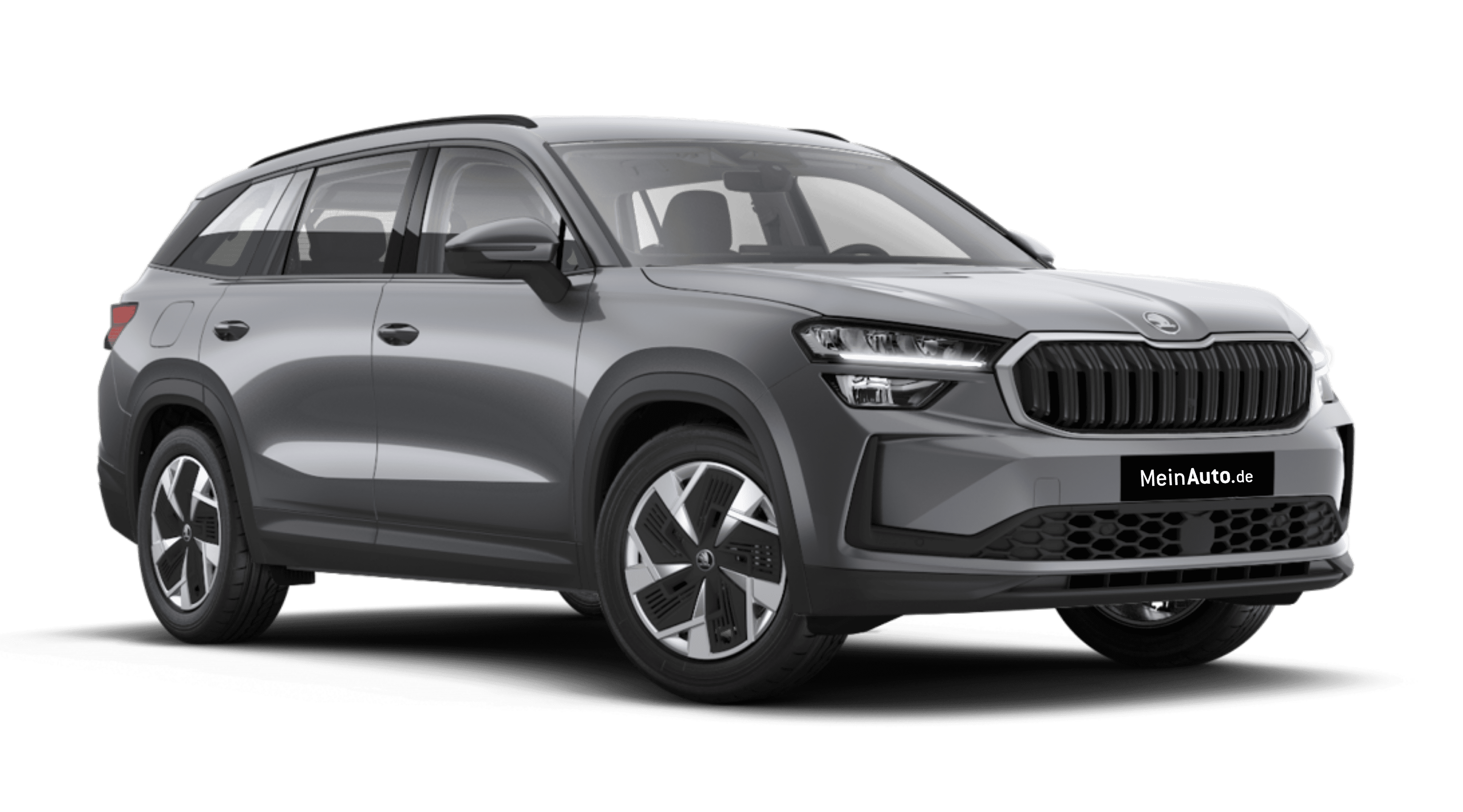 Schräge Frontansicht eines Skoda Kodiaq, freigestellt