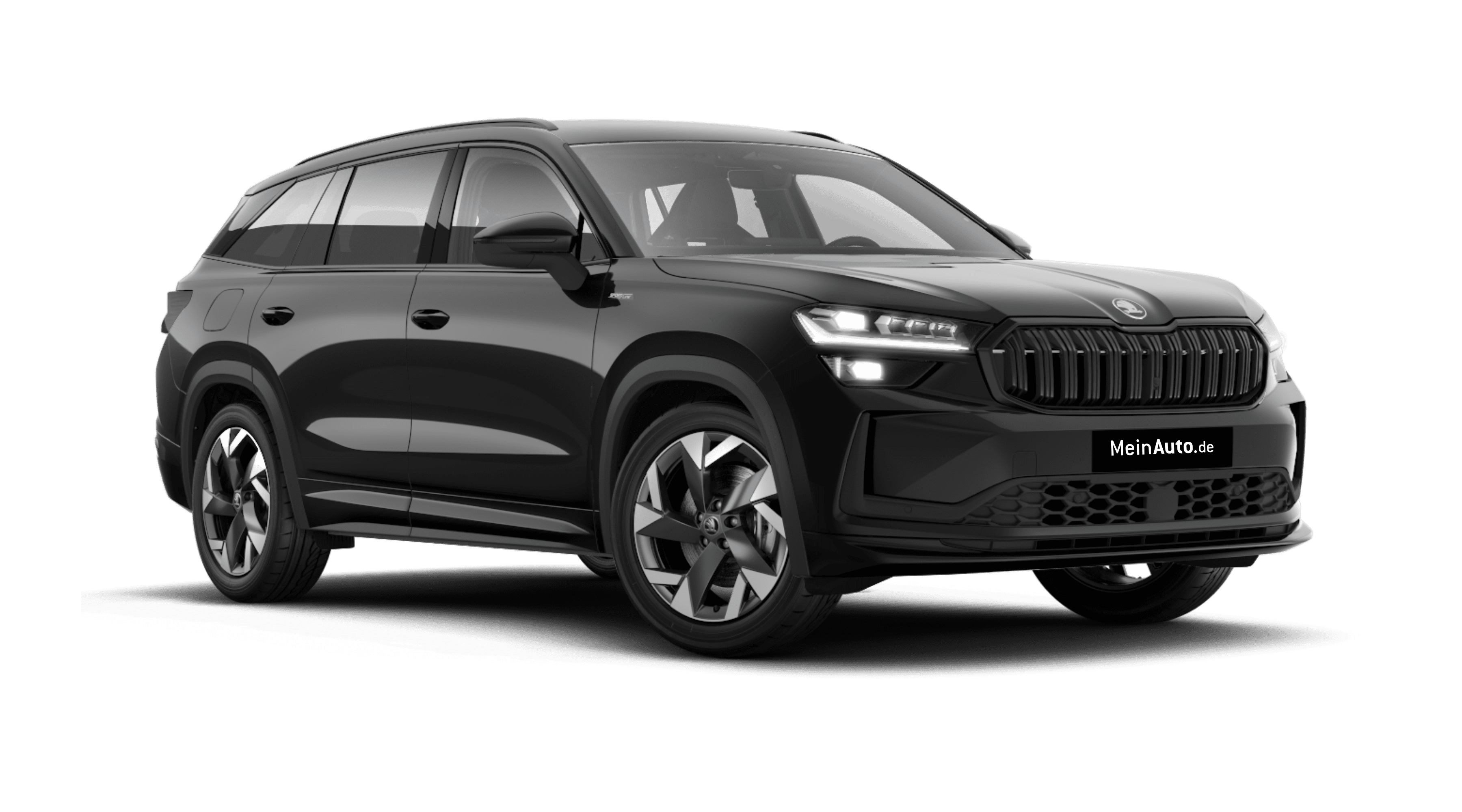 Schräge Frontansicht eines Skoda Kodiaq, freigestellt