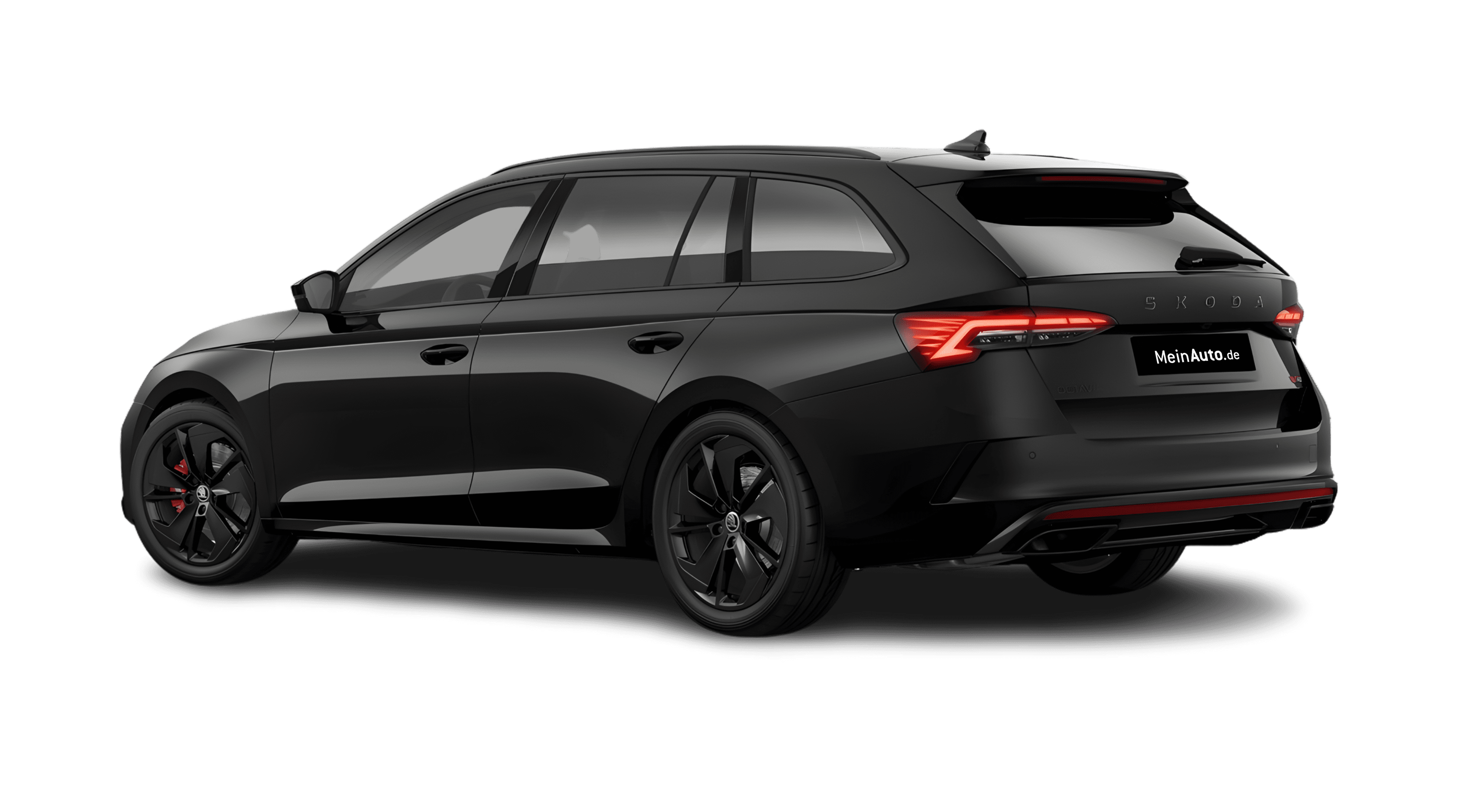 Schräge Heckansicht eines Skoda Octavia, freigestellt