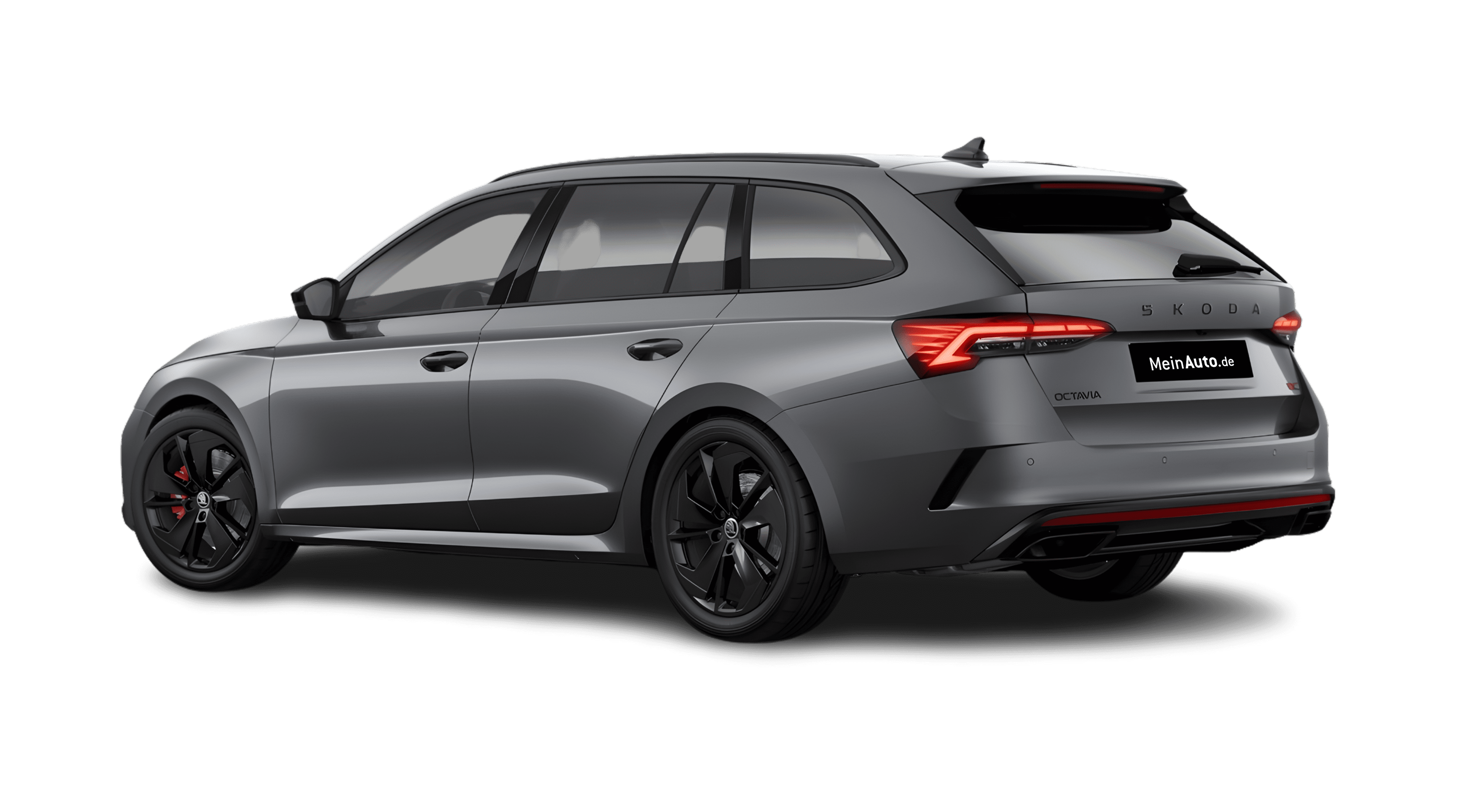 Schräge Heckansicht eines Skoda Octavia, freigestellt