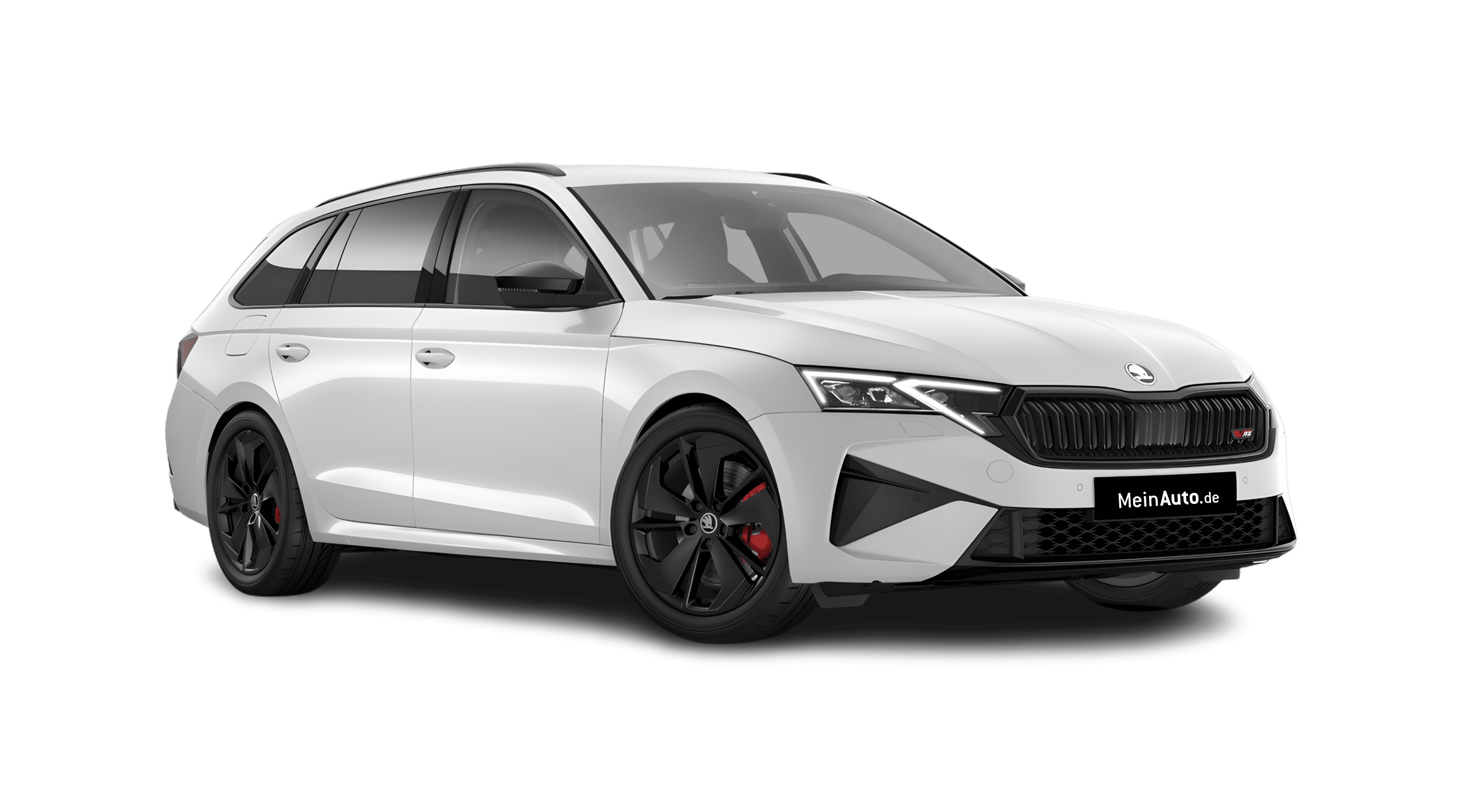 Schräge Frontansicht eines Skoda Octavia, freigestellt