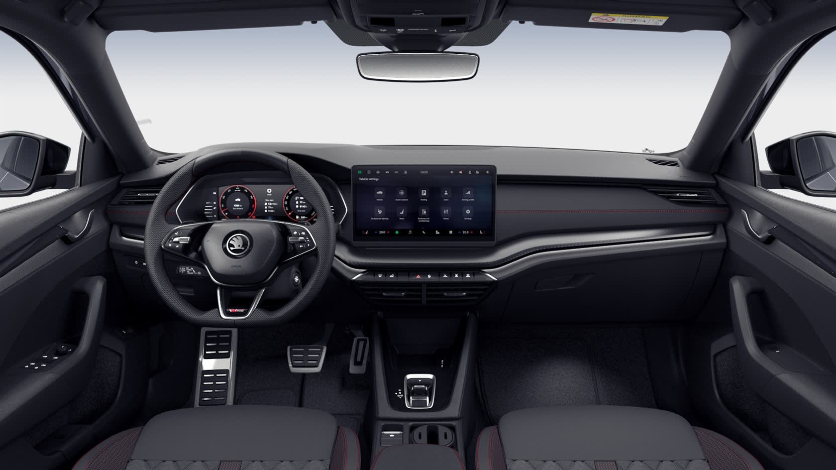 Ansicht des Armaturenbretts eines Skoda Octavia