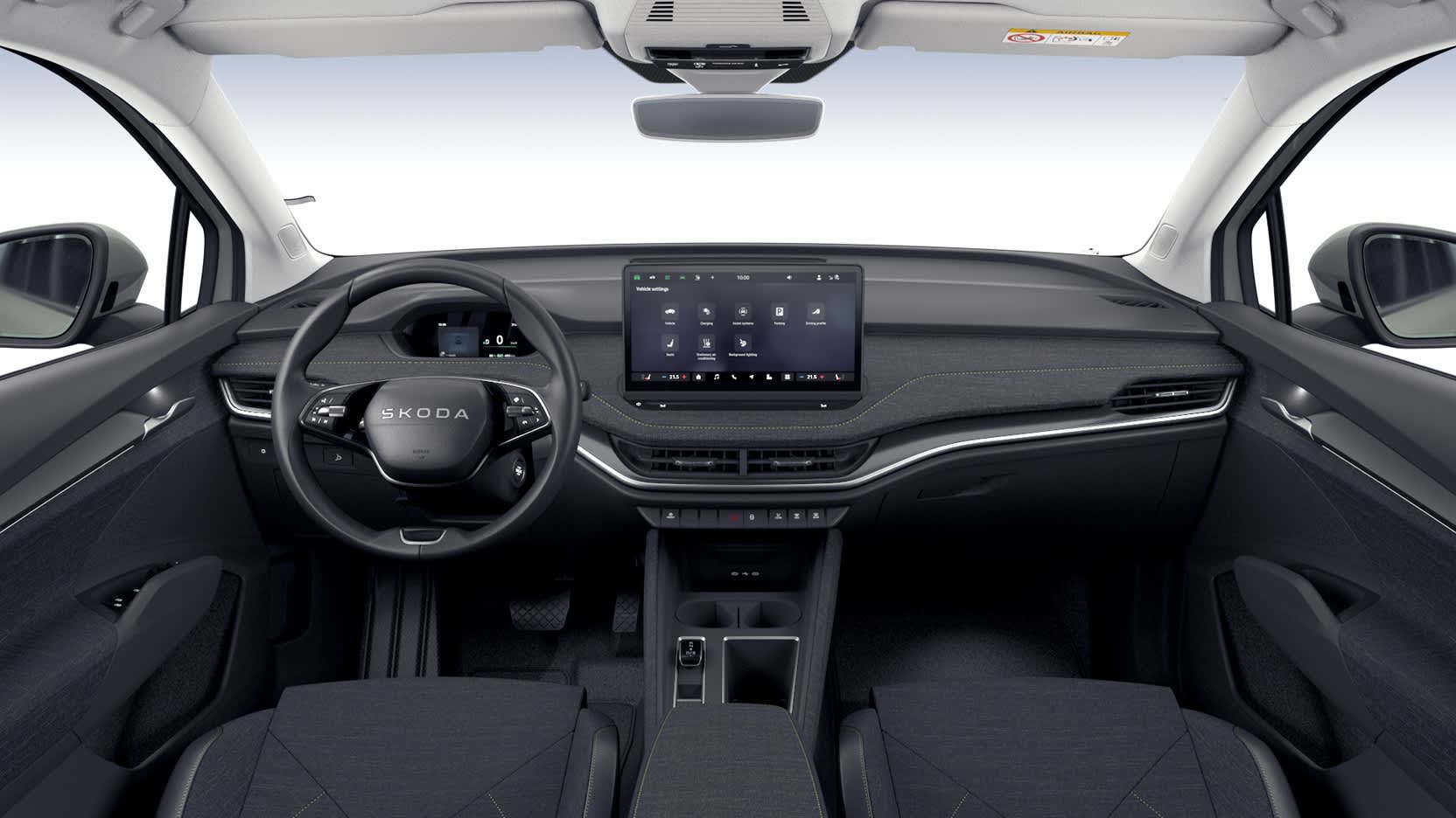 Ansicht des Armaturenbretts eines Skoda ELROQ