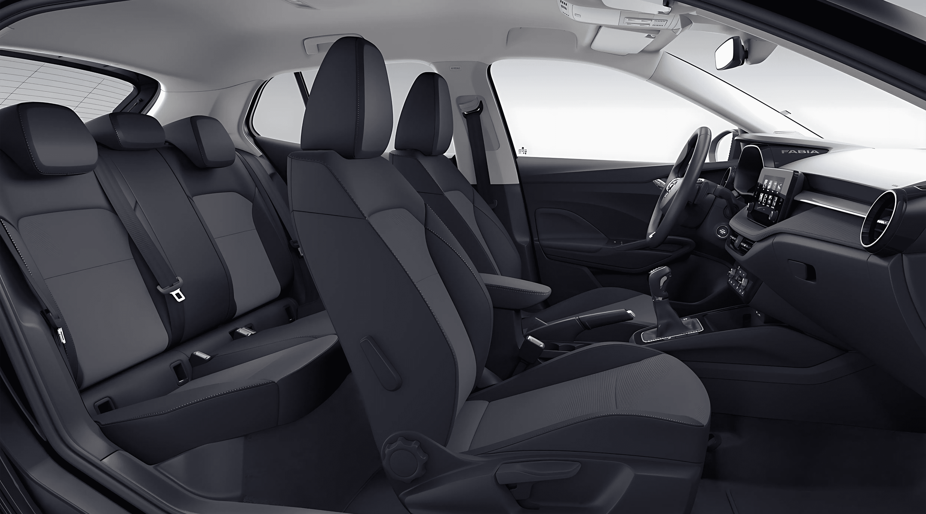 Ansicht der Frontsitze eines Skoda Fabia