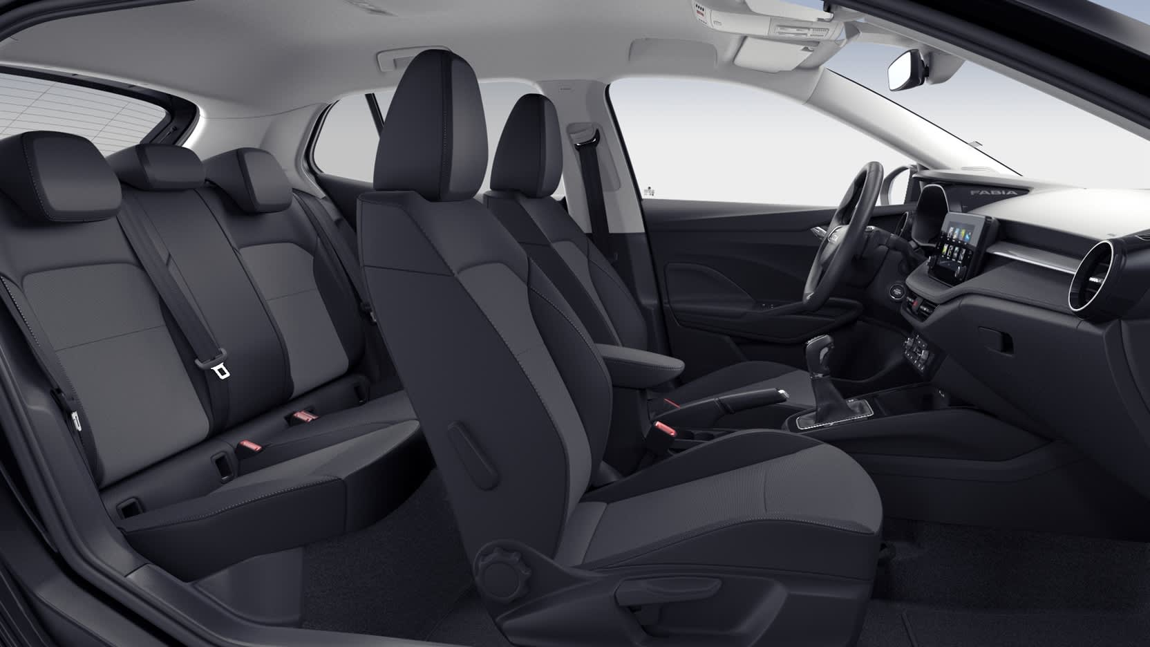 Ansicht der Frontsitze eines Skoda Fabia
