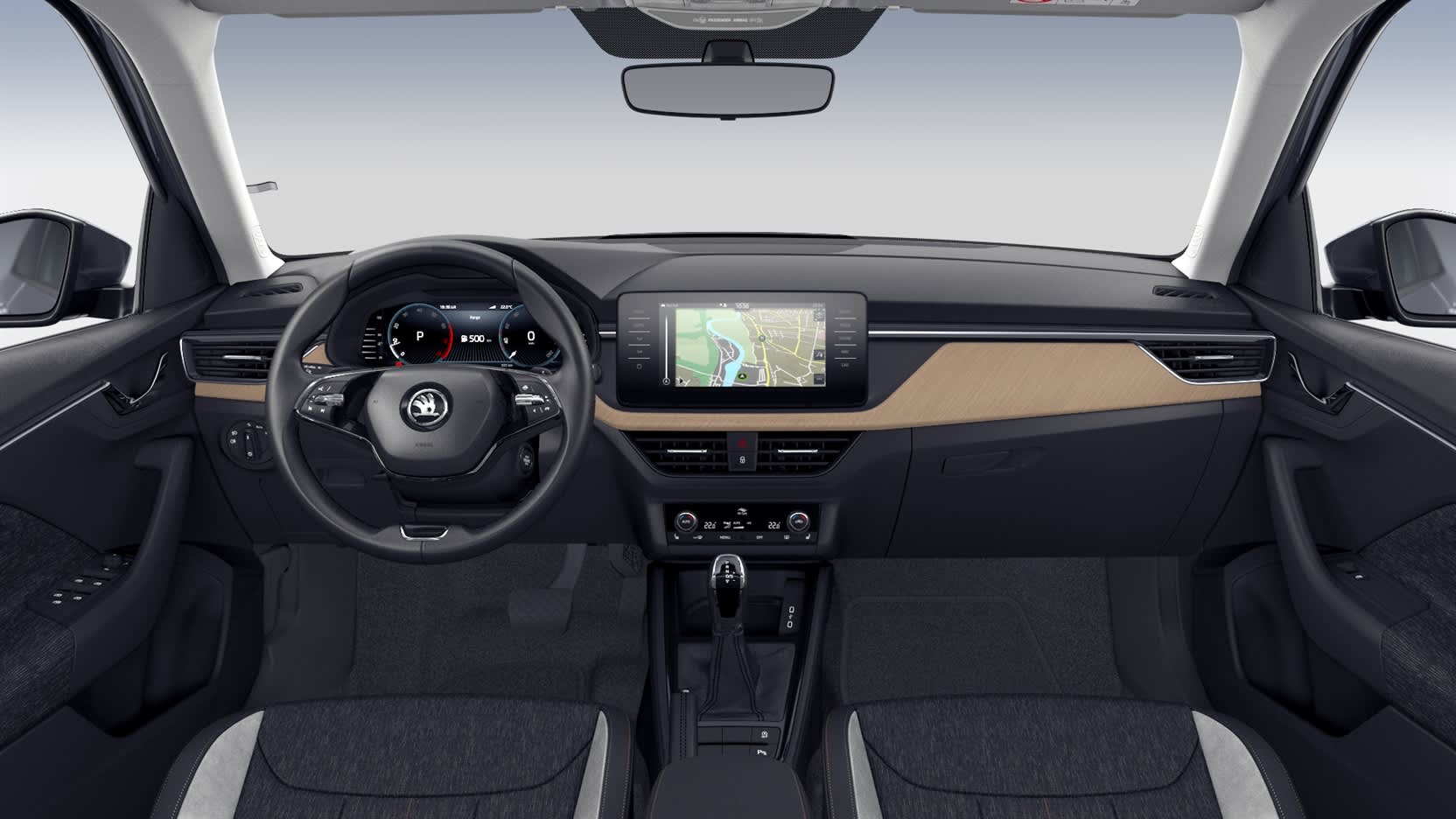 Ansicht des Armaturenbretts eines Skoda Kamiq