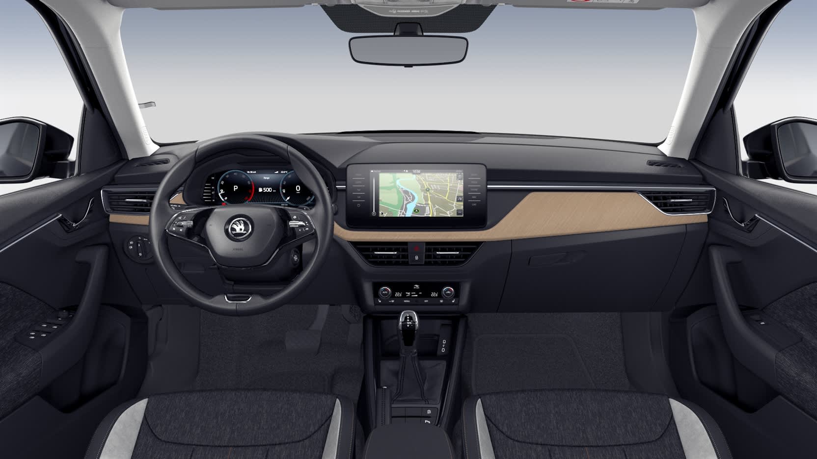 Ansicht des Armaturenbretts eines Skoda Kamiq