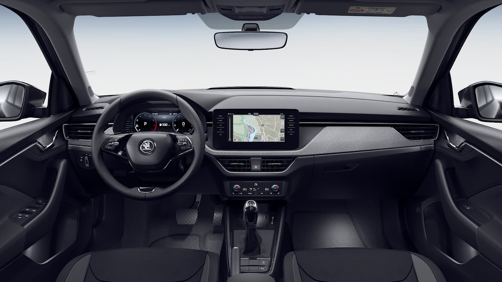 Ansicht des Armaturenbretts eines Skoda Kamiq