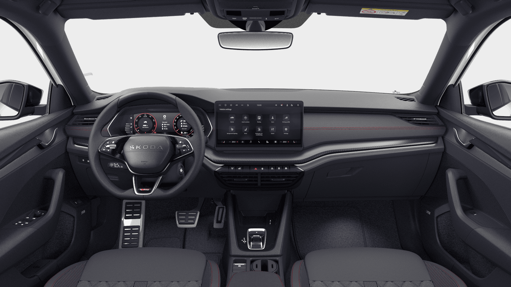 Ansicht des Armaturenbretts eines Skoda Octavia