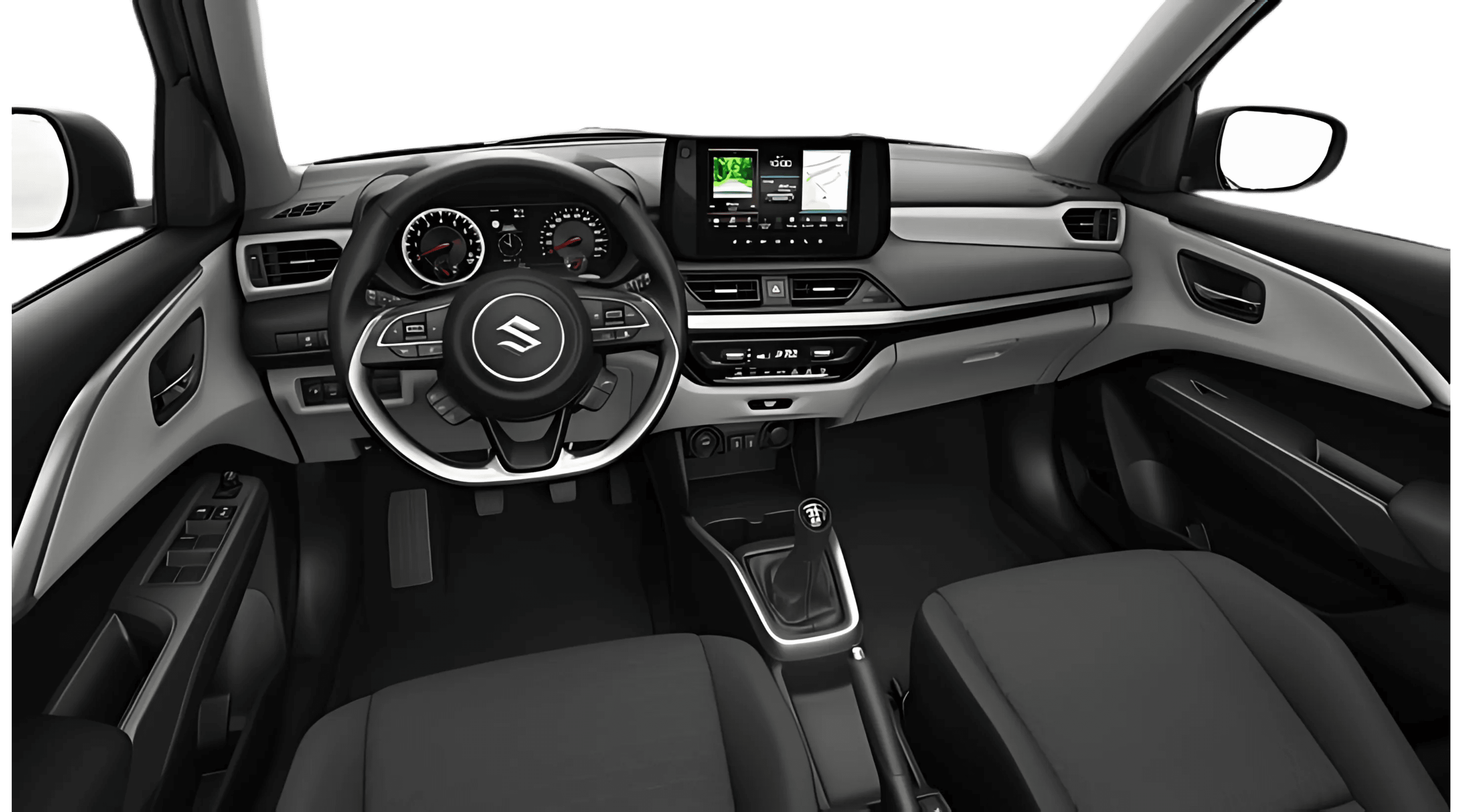 Ansicht des Armaturenbretts eines Suzuki Swift