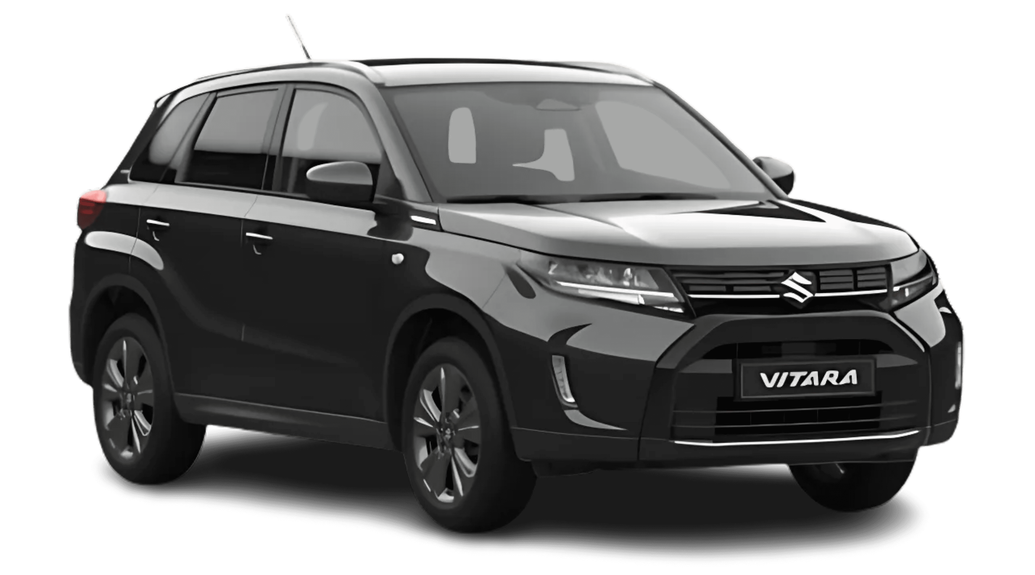 Schräge Frontansicht auf einen Suzuki Vitara, freigestellt