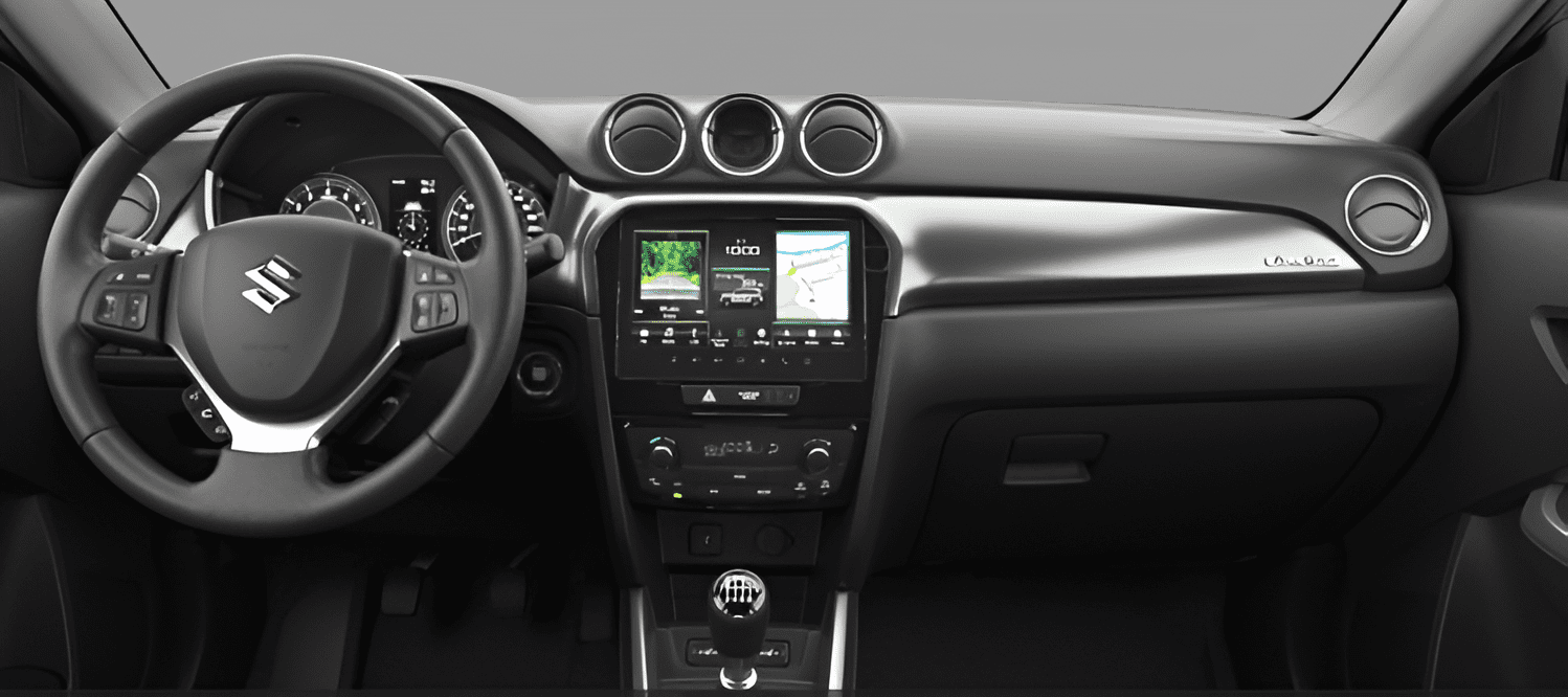 Ansicht des Armaturenbretts eines Suzuki Vitara