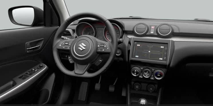 Ansicht des Armaturenbretts eines Suzuki Swift
