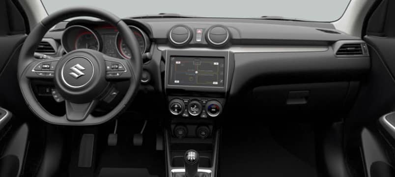 Ansicht des Armaturenbretts eines Suzuki Swift