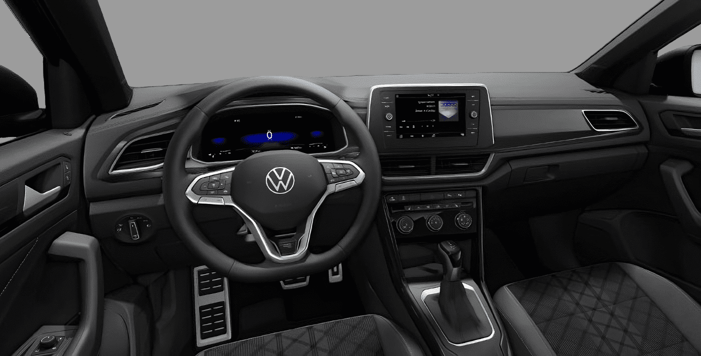 Ansicht des Armaturenbretts eines Volkswagen T-Roc