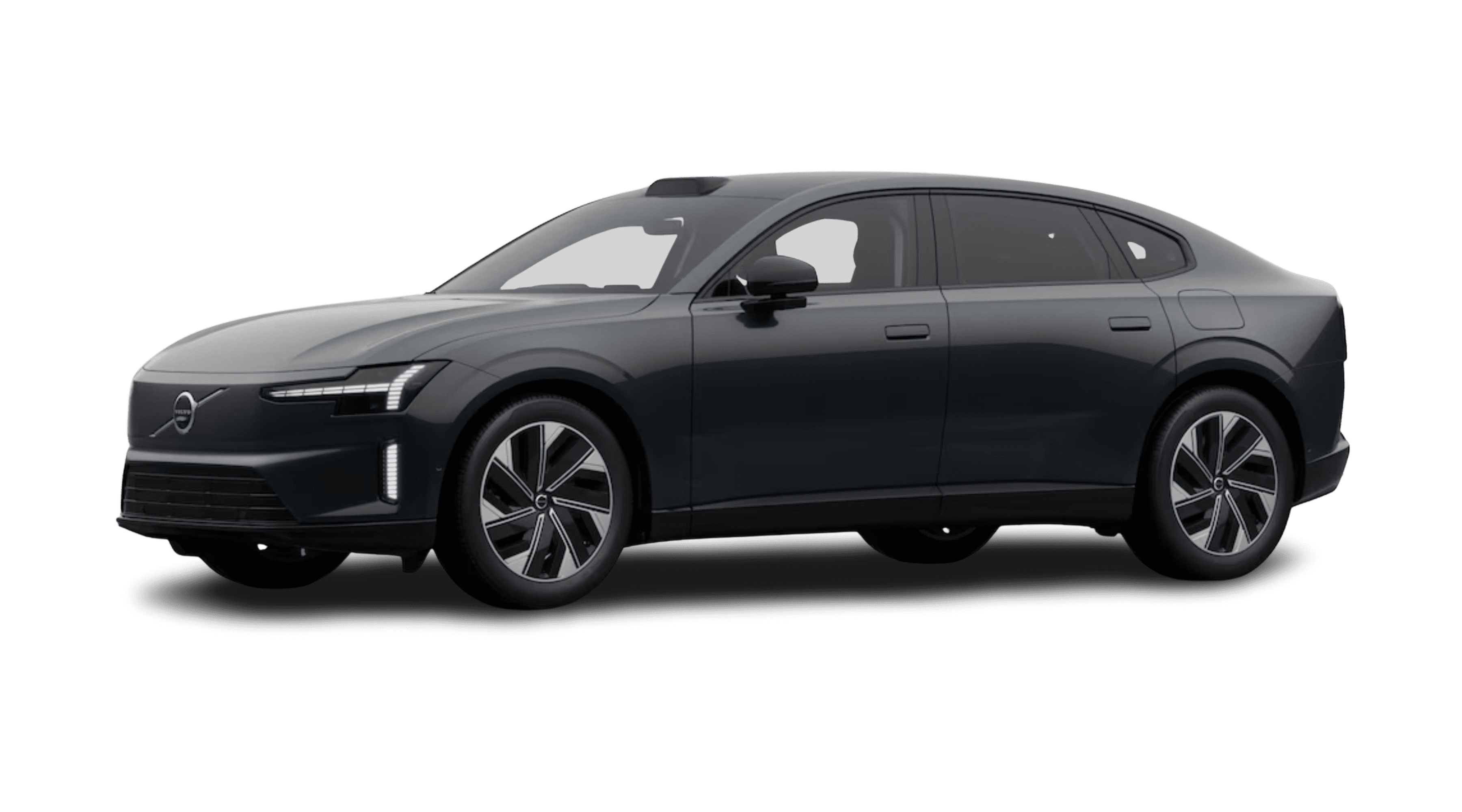 Schräge Frontansicht eines Volvo ES90, freigestellt