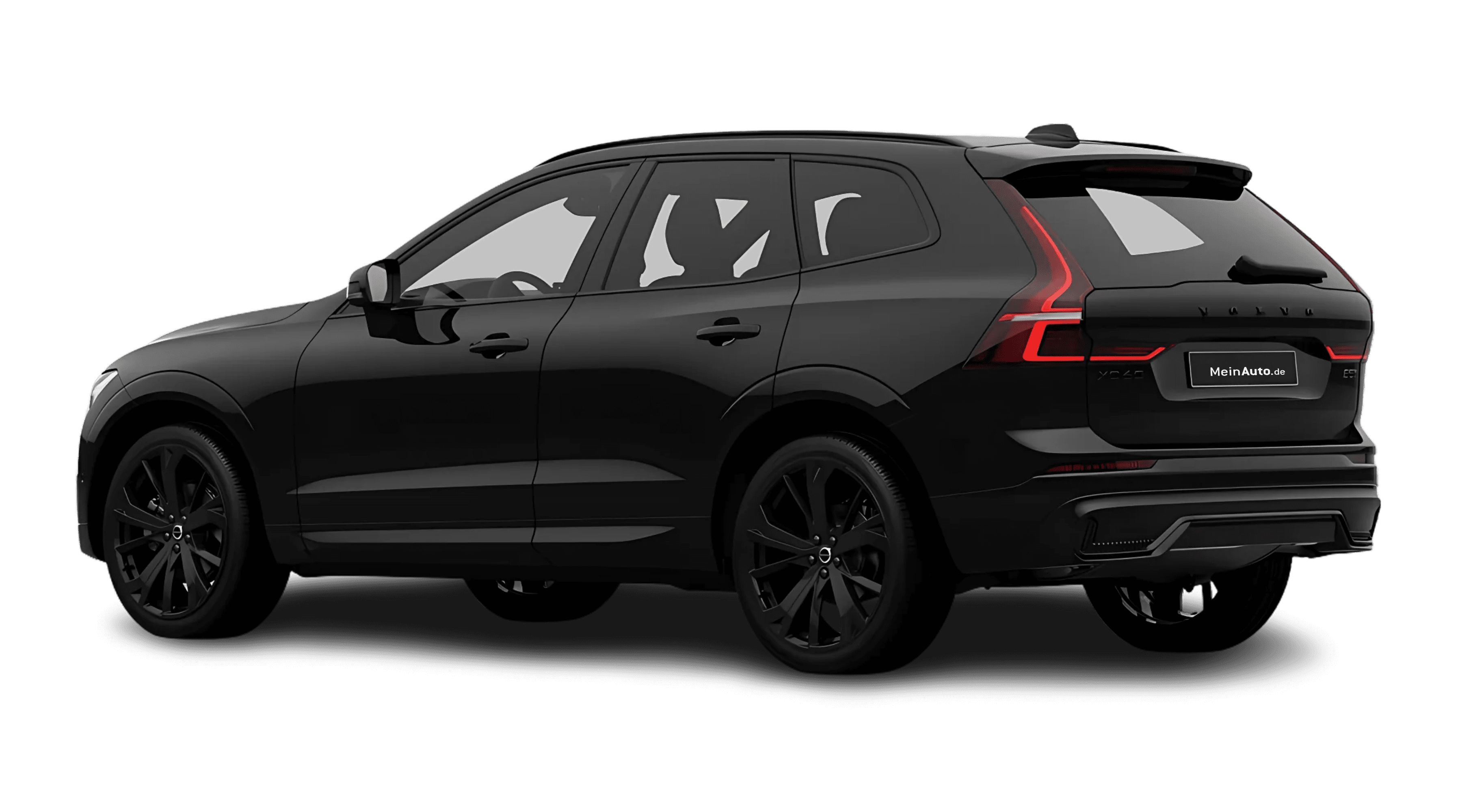 Schräge Heckansicht auf einen Volvo XC60, freigestellt