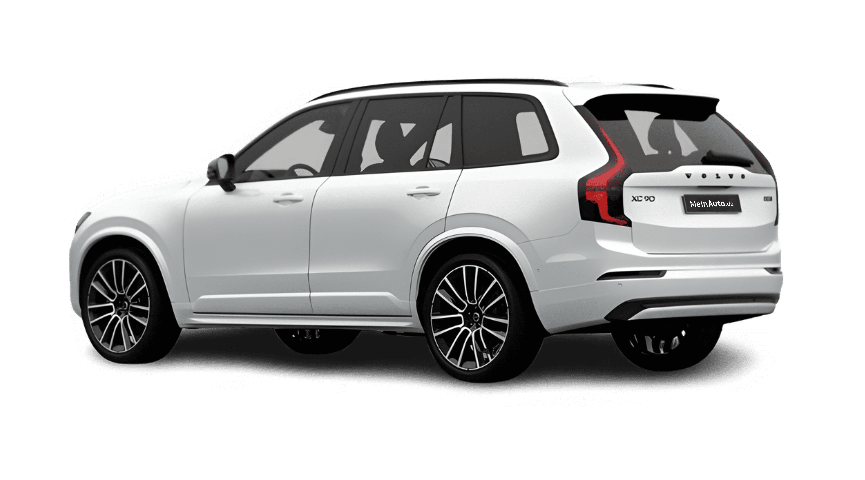 Schräge Heckansicht eines Volvo XC90, freigestellt