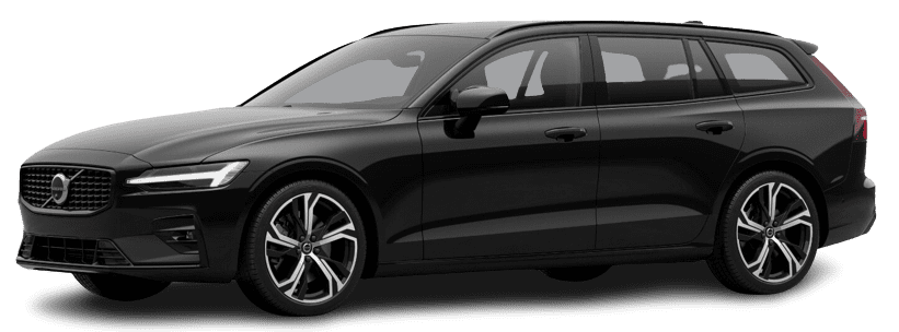 Schräge Frontansicht auf einen Volvo V60, freigestellt