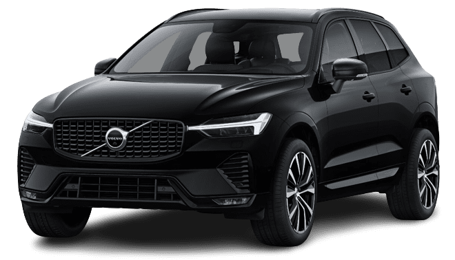 Schräge Frontansicht auf einen Volvo XC60, freigestellt