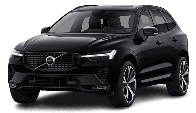 Schräge Frontansicht auf einen Volvo XC60, freigestellt
