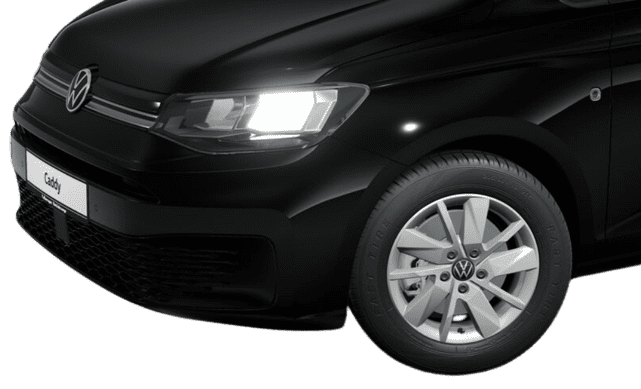 Detailansicht der Radkappe oder Felge eines Volkswagen Caddy