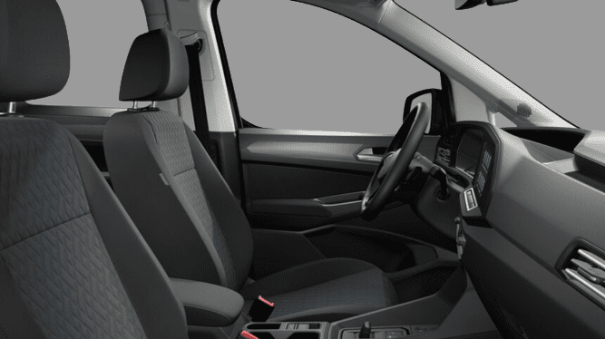 Ansicht der Frontsitze eines Volkswagen Caddy
