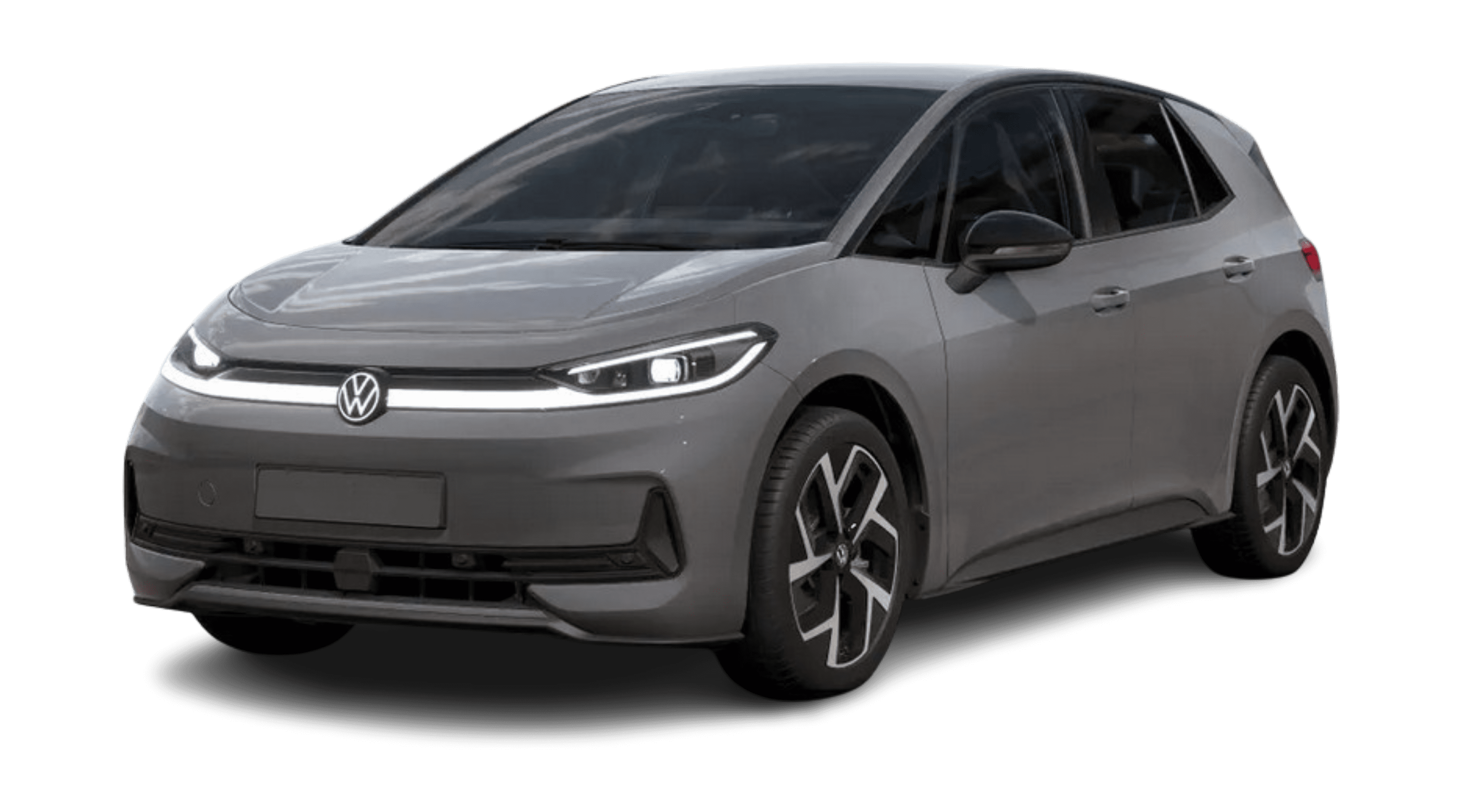 Schräge Frontansicht eines Volkswagen ID.3 Neo, freigestellt