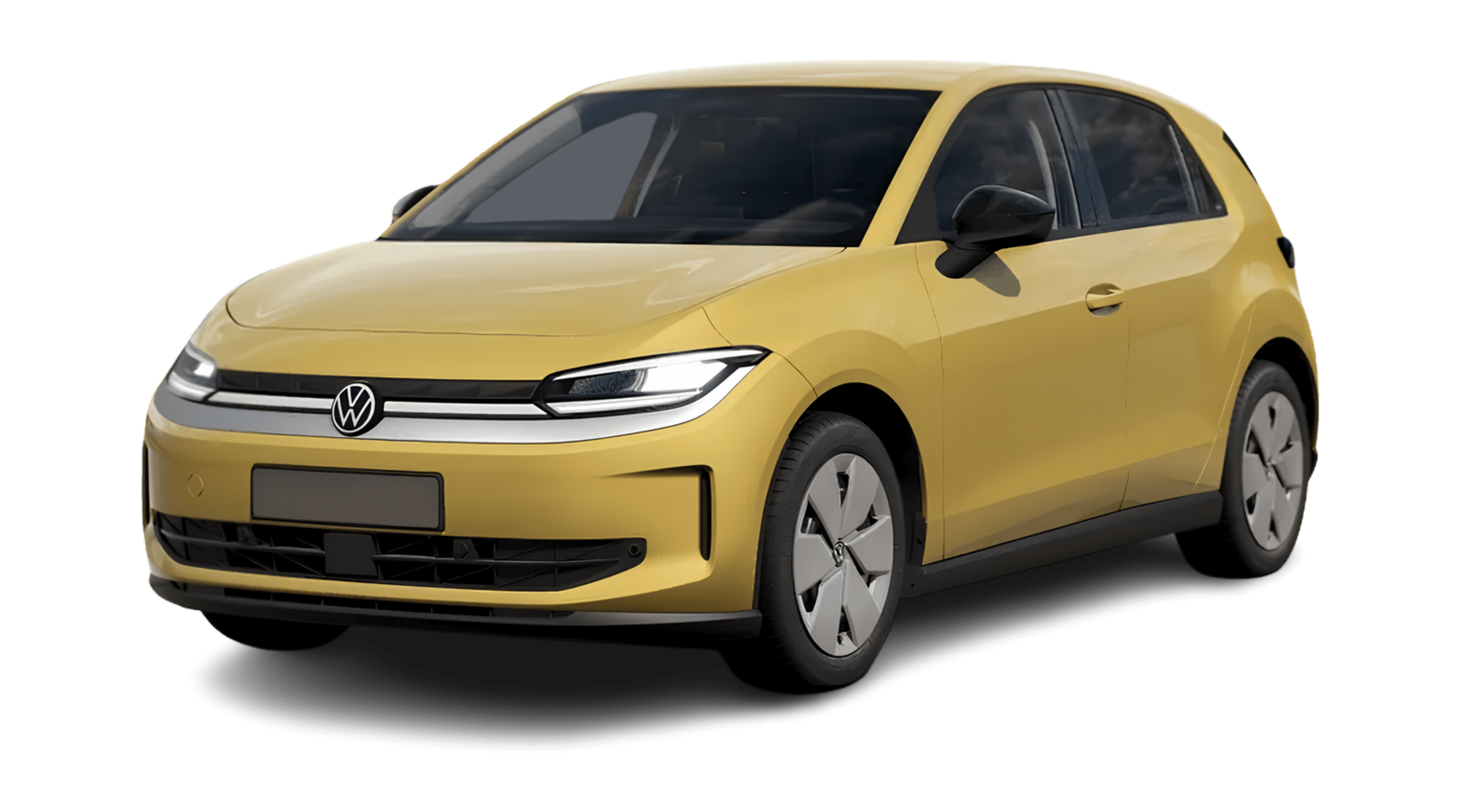 Schräge Frontansicht eines Volkswagen ID. Polo, freigestellt
