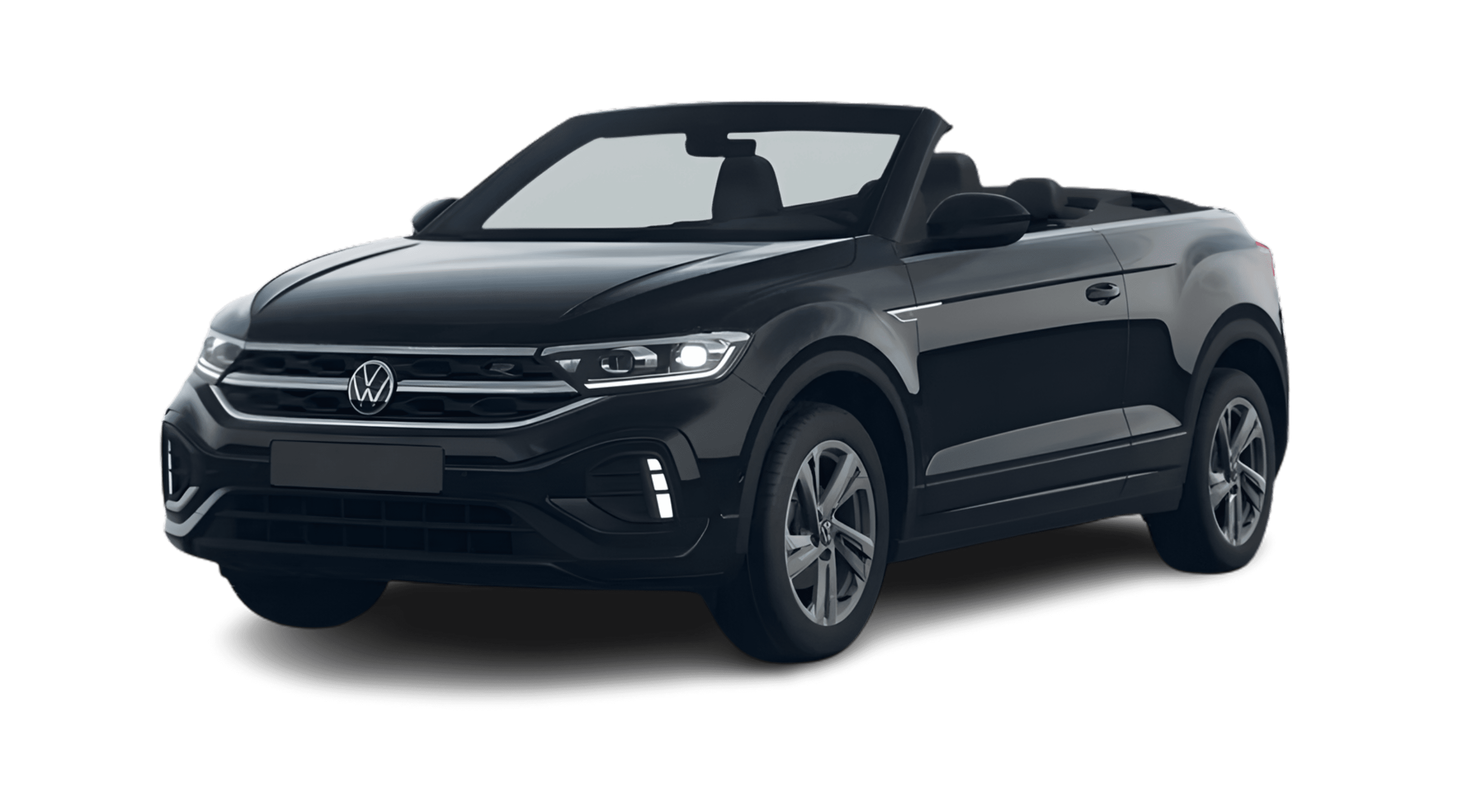 Schräge Frontansicht eines Volkswagen T-Roc, freigestellt