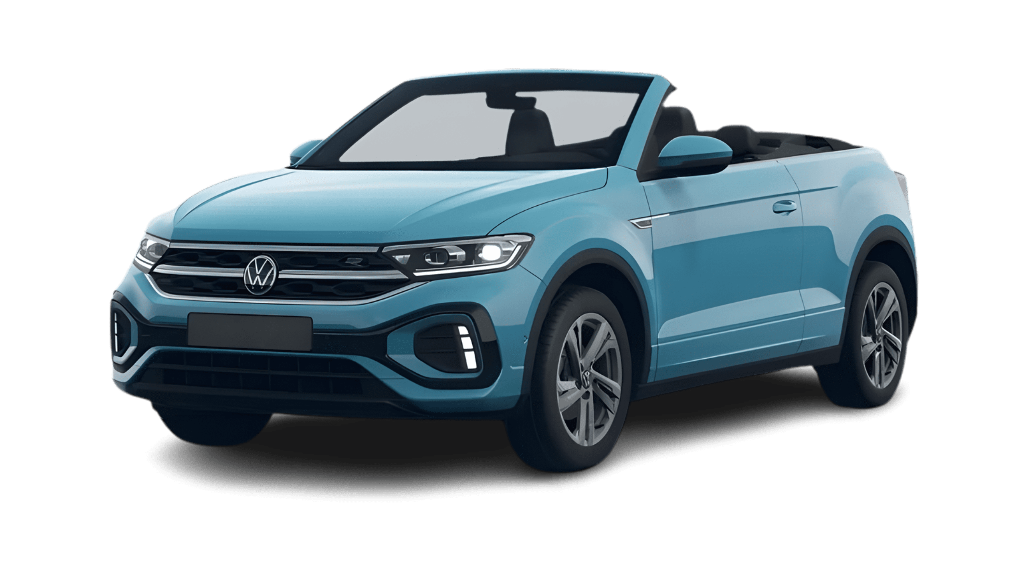 Schräge Frontansicht eines Volkswagen T-Roc, freigestellt