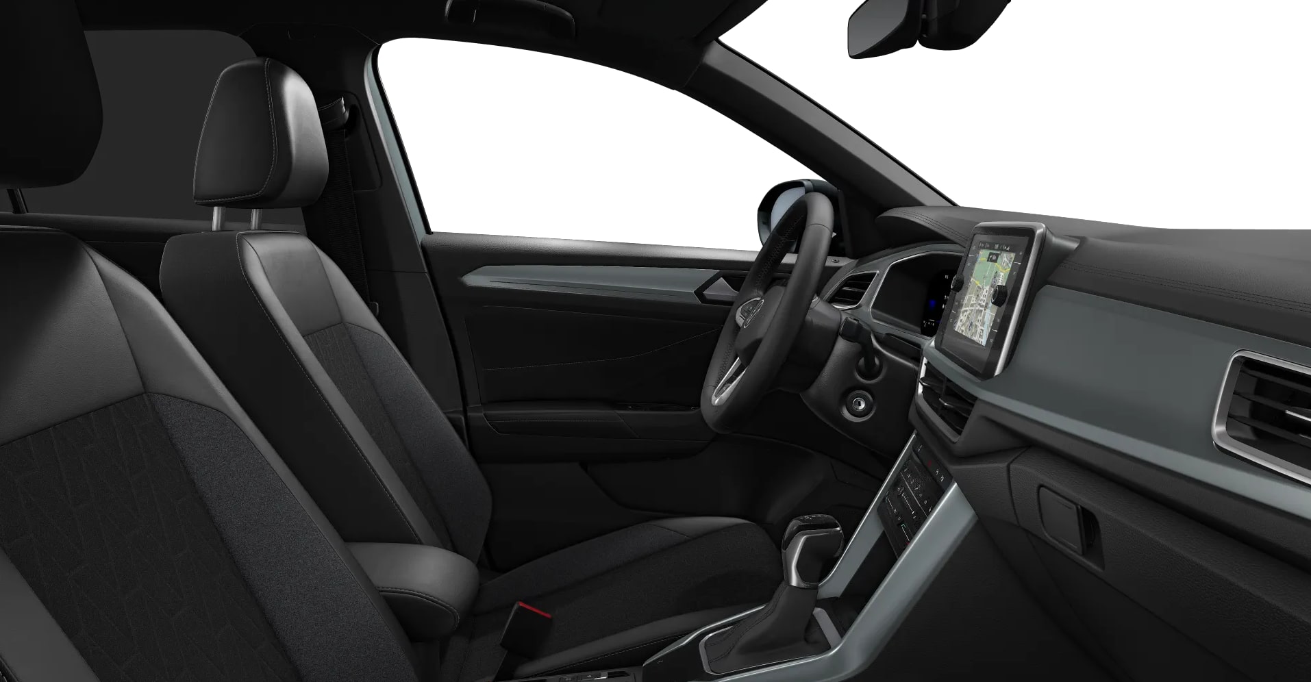 Ansicht der Frontsitze eines Volkswagen T-Roc