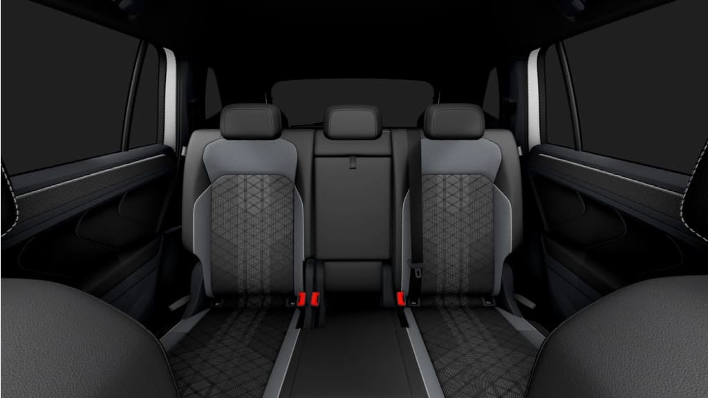 Ansicht der Rücksitze eines Volkswagen Tiguan Allspace