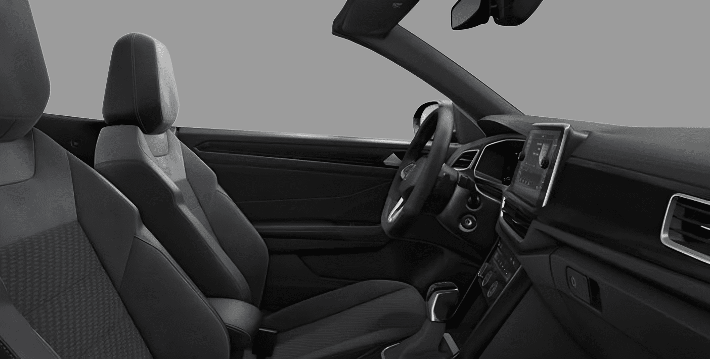 Ansicht der Frontsitze eines Volkswagen T-Roc