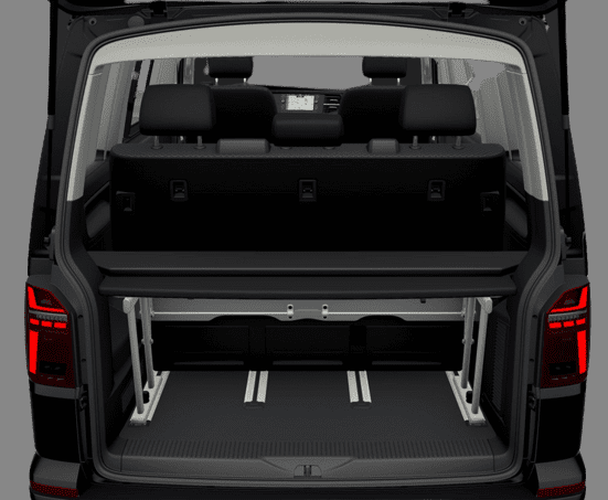 Ansicht des Kofferraums eines Volkswagen California
