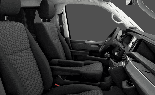 Ansicht der Frontsitze eines Volkswagen California