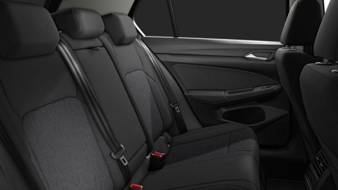 Ansicht der Rücksitze eines Volkswagen Golf