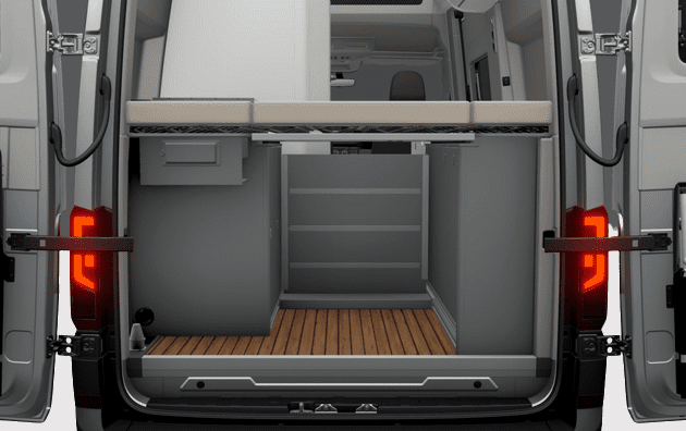Ansicht des Kofferraums eines Volkswagen Grand California