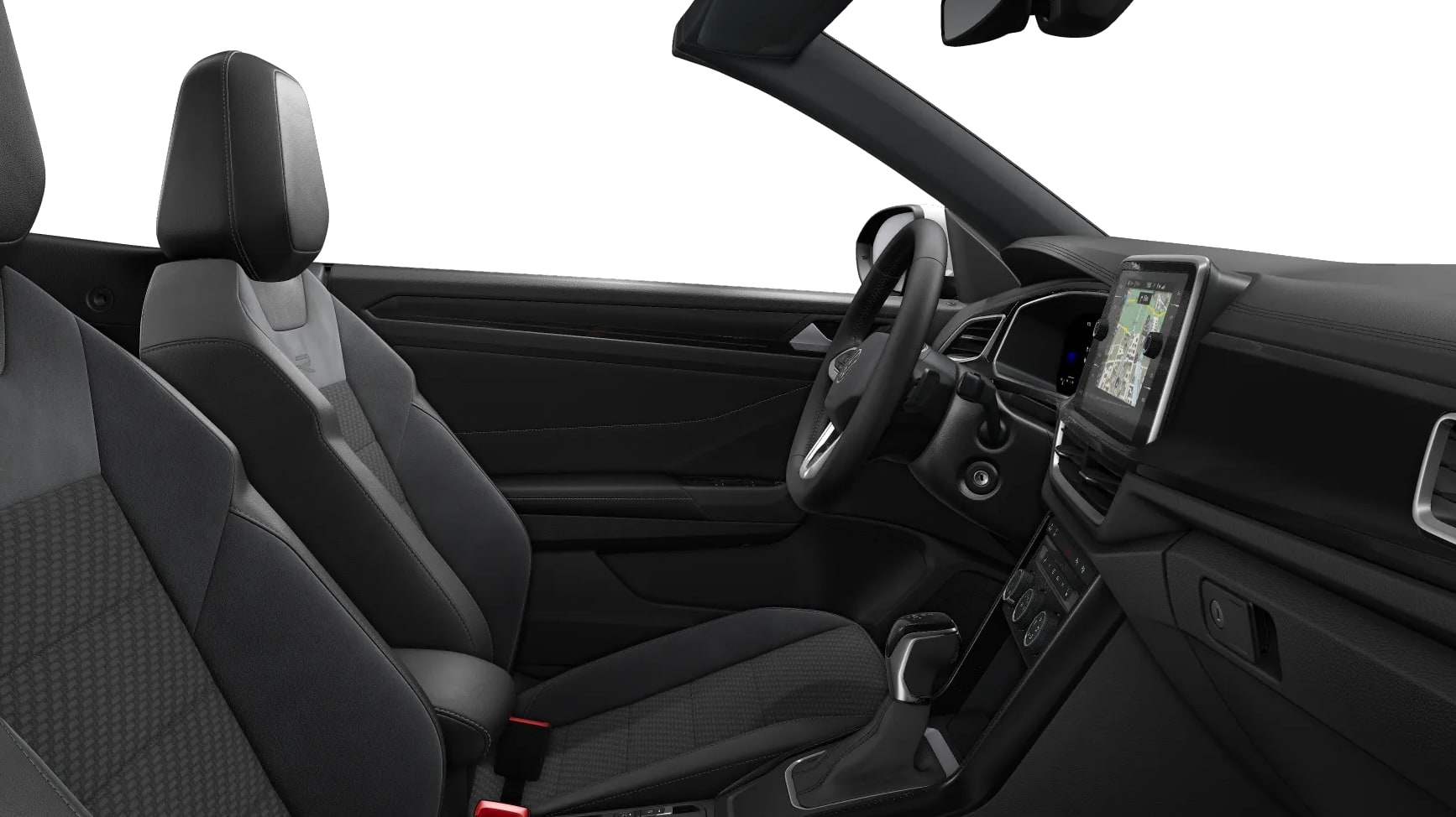 Ansicht der Frontsitze eines Volkswagen T-Roc