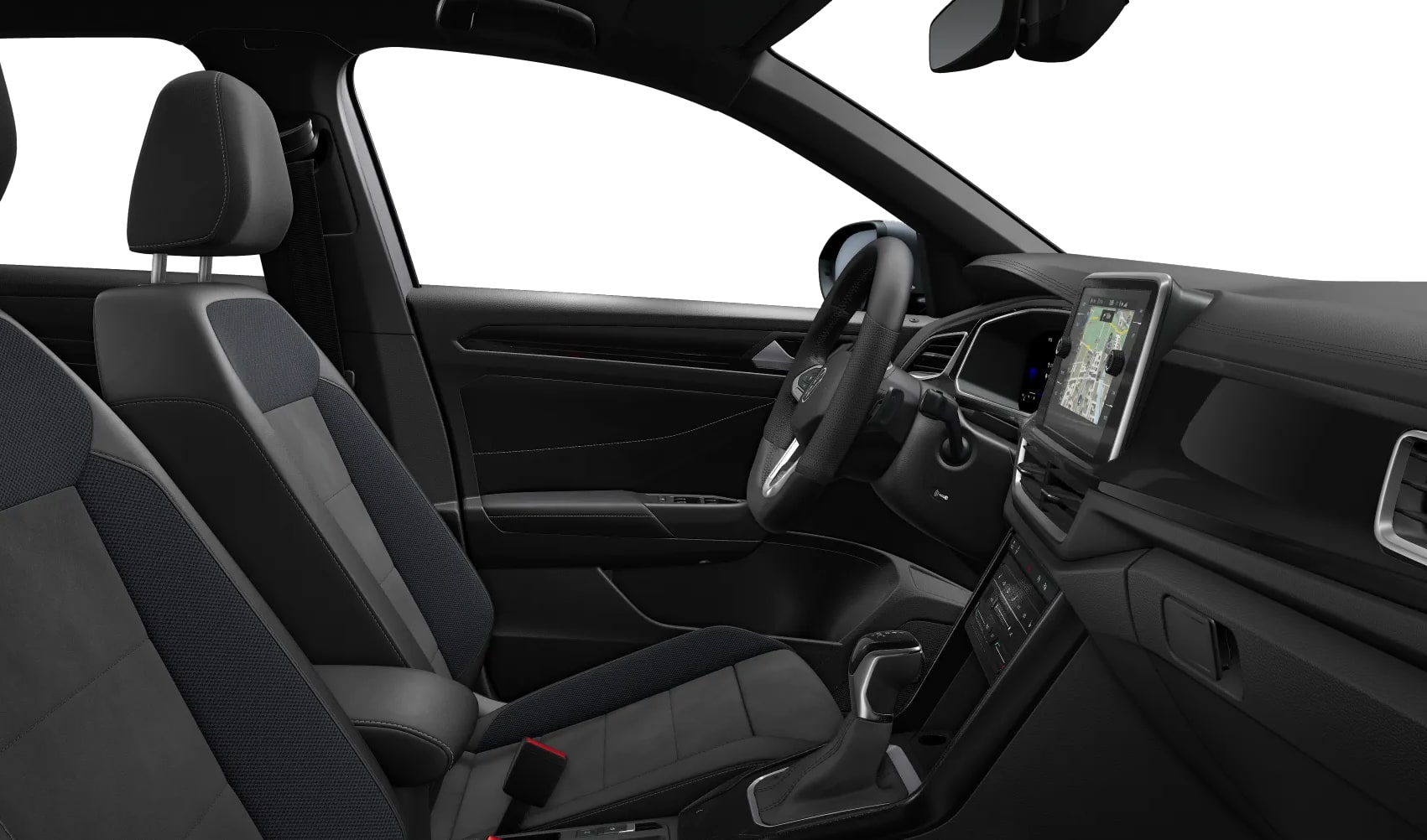 Ansicht der Frontsitze eines Volkswagen T-Roc