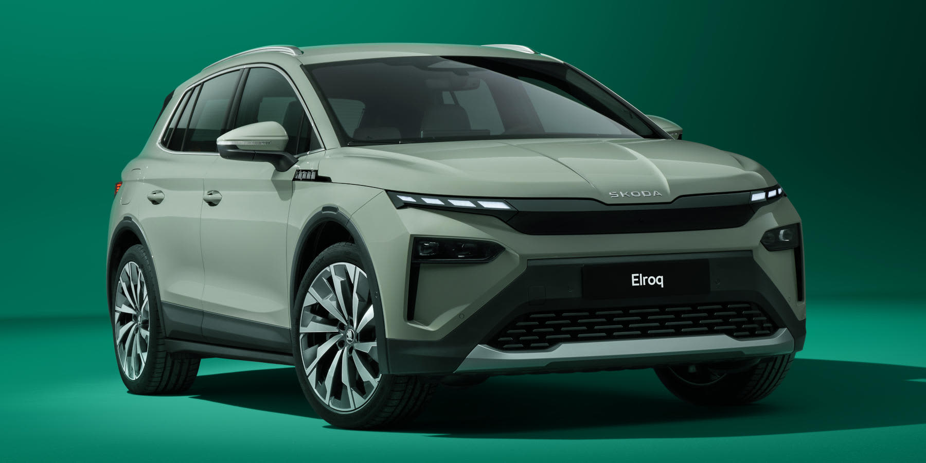 Skoda Elroq seitliche Frontansicht