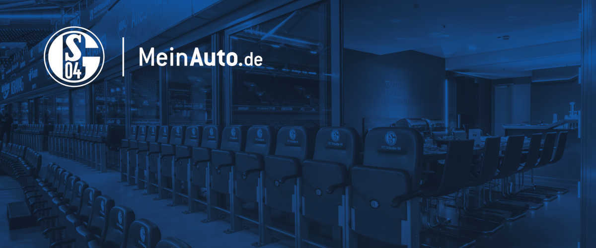 MeinAuto.de und Schalke 04 Banner blau