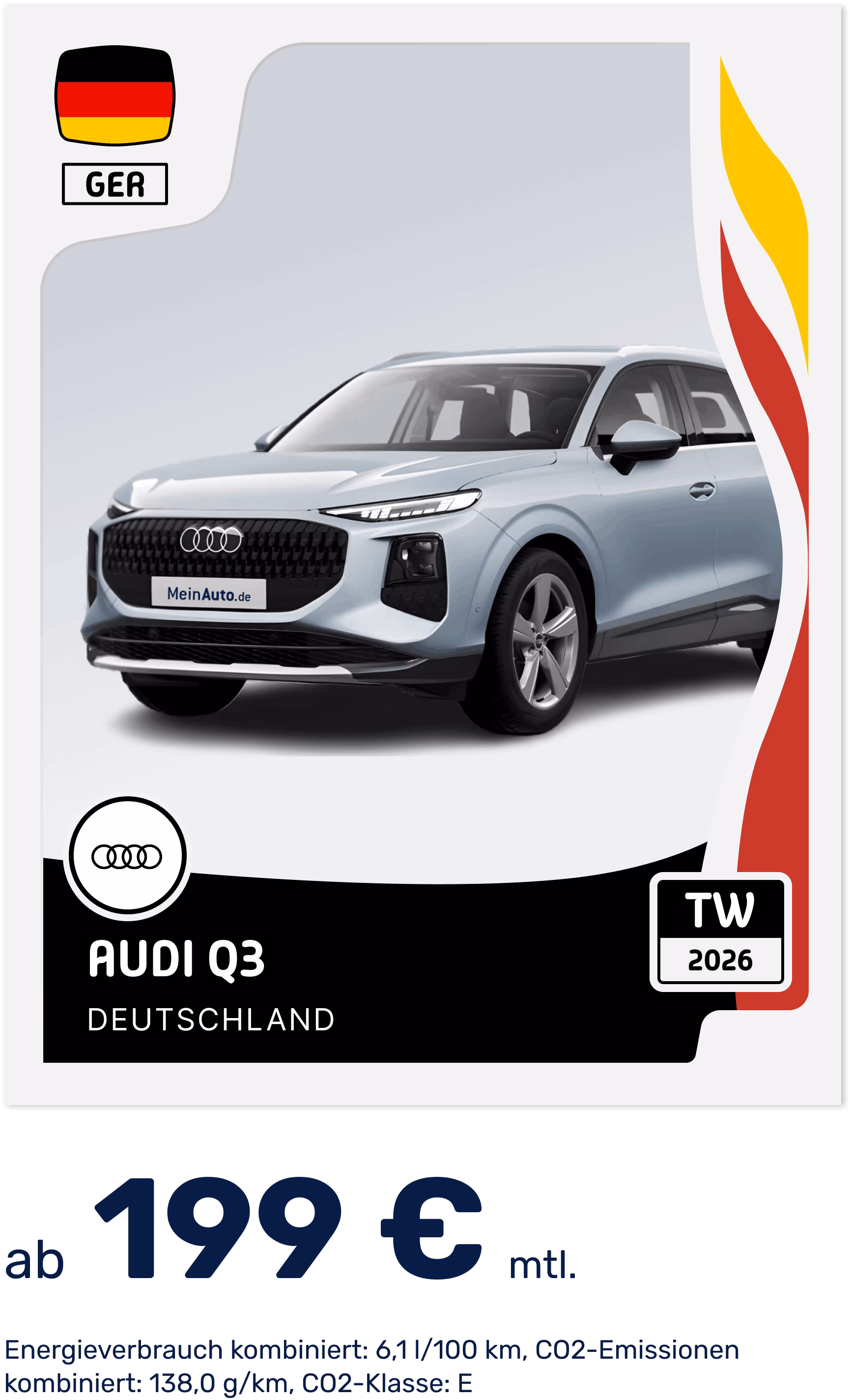 WM 2026 | Deal-Card - Panini-Sticker - Audi Q3 SUV