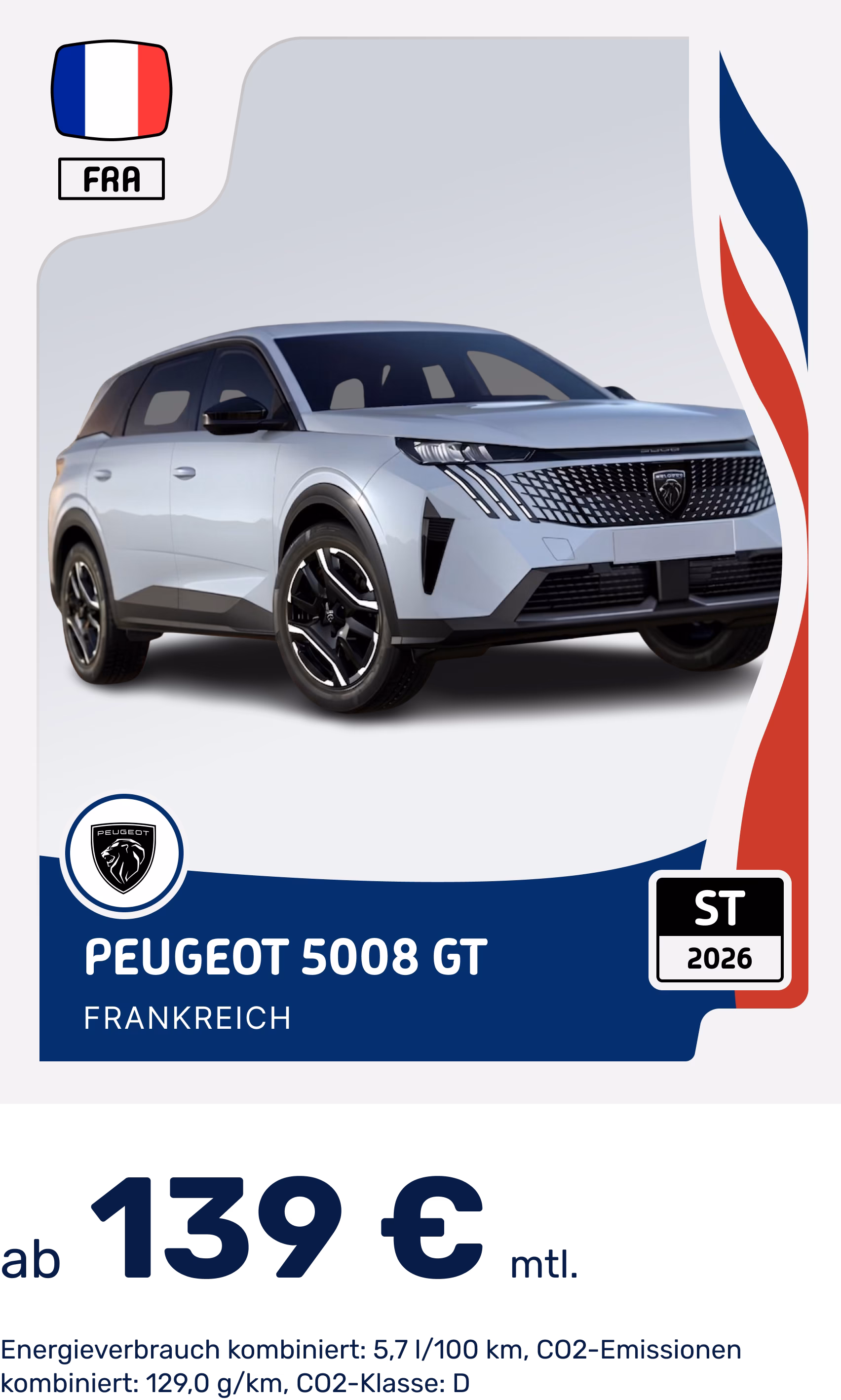WM 2026 | Deal-Card - Panini-Sticker - Peugeot 5008 GT
