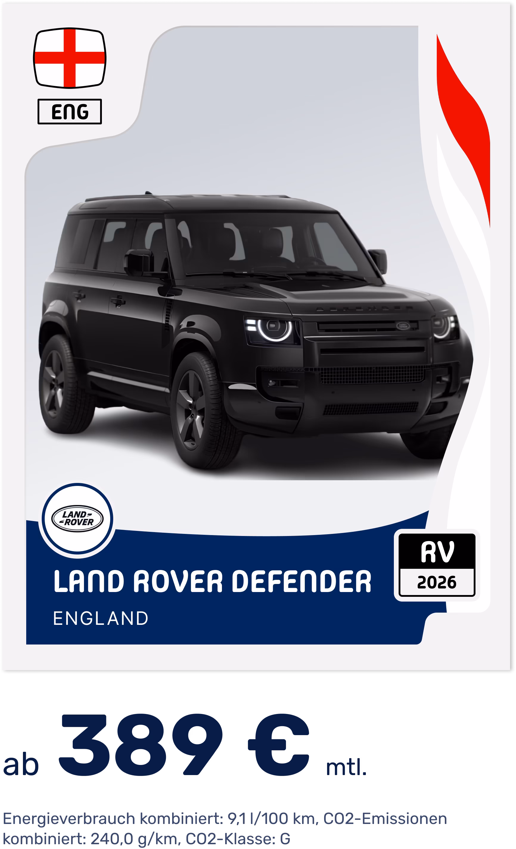 WM 2026 | Deal-Card - Panini-Sticker - Land Rover Defender