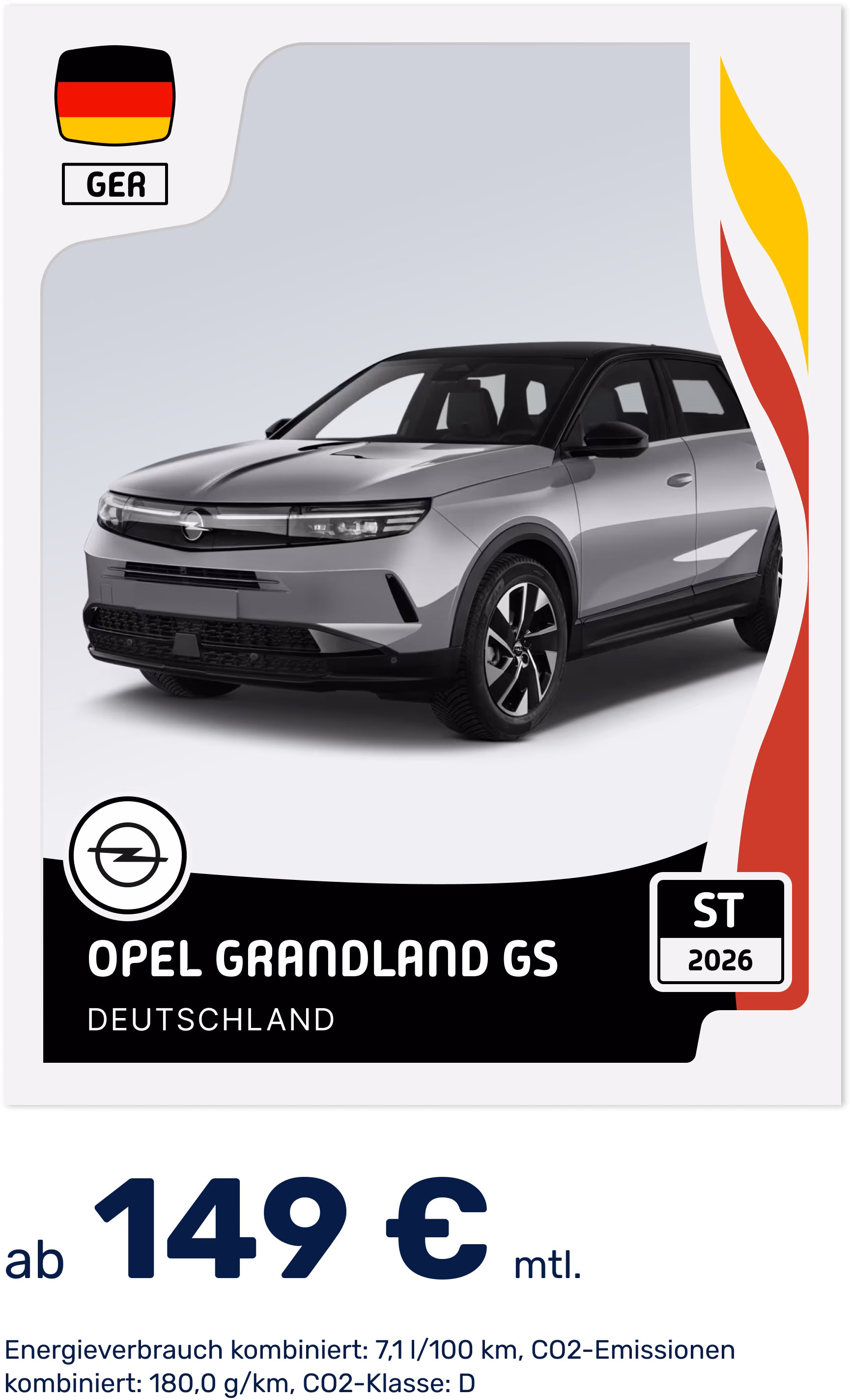 WM 2026 | Deal-Card - Panini-Sticker - Opel Grandland GS